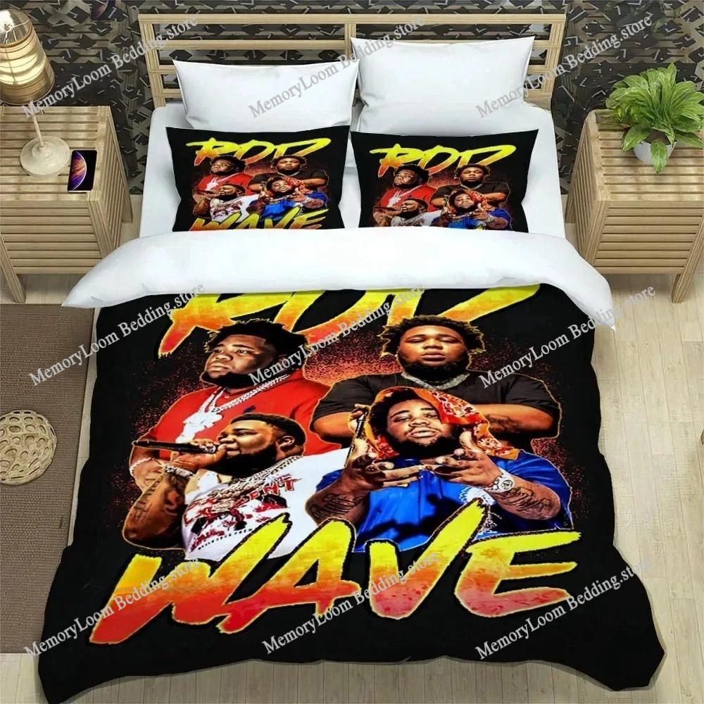 Popular Music Rod Wave Print Bedding Sets Exquisite Bed Supplies Set Duvet Cover Comforter Set Bedding Set Luxury Birthday Gift