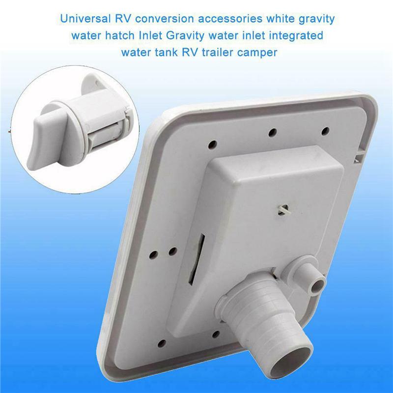 3X RV Gravity Water Filler Square Hatch Water Box With Key Screw RV Trailer Caravan Accessories