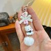 Bag Pendant Lightweight Mini Cat Furry Ball Charm Key Chain with Bow Decoration Mobile Phones Keychains Gift Accessory