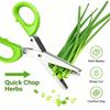 Multilayer Stainless Steel Kitchen Scissors Multifunc Herb Scissors for Cutting Green Onion Chives Spice Vegetable Cooking Tool5