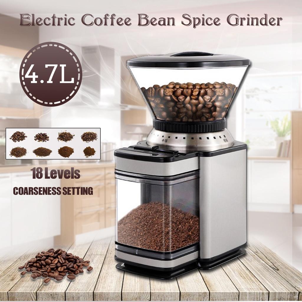 Electric Coffee Grinder Coffee maker Machine 4700ML Beans Mill Nuts For Kitchen Office Cafe Stainless Steel 120W 32 cups 220V