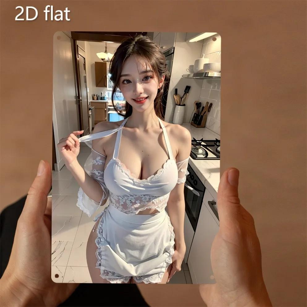 Metal Tin Sign Wall Art Decor - Pre-Drilled Weatherproof Iron Hanging Plaque for Kitchen Garden Indoor Outdoor Room Festival Dec