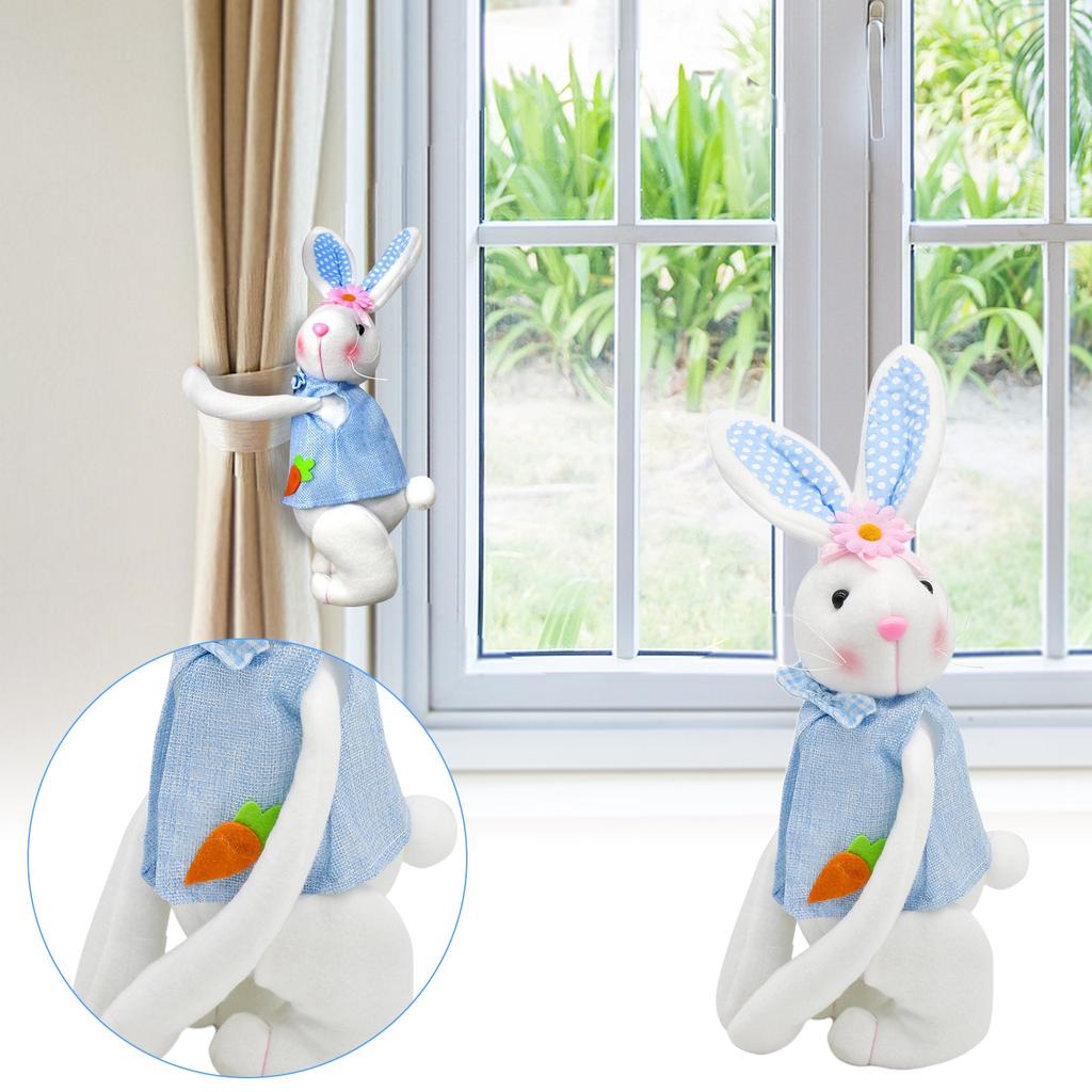 Easter Bunny Decoration Plush Hug Doll Couple Cute Hug Curtain Hug Tree Doll Atmosphere Layout Pendant