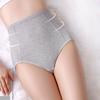 Women High Waist Cotton Underwear Solid Color Stretch Tummy Control Breathable Ladies Full Coverage Brief Panties