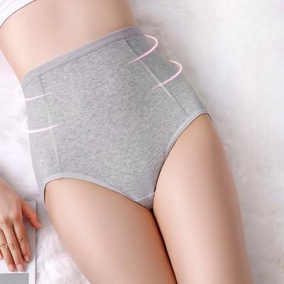 Mutande Donna Vita Alta Cotone Monocolore Elasticizzate Controllo Pancia Traspiranti Slip Copertura Totale Donna