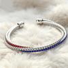 Cross-Border Independence Day Flag Hat Slippers & Heart Earrings in Red, White, Blue Stripes