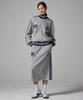 Awesome Studio Line Color Block Sweat Long Skirt Melange Grey