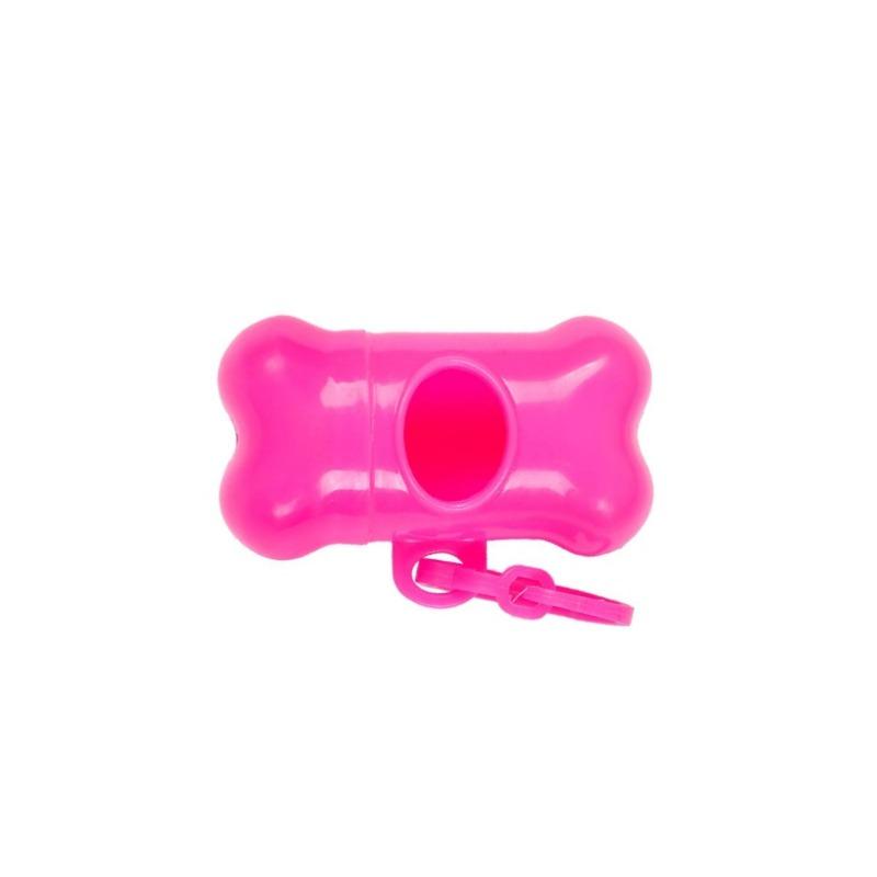 

Portable Pet Garbage Bag Dispenser, Bone Eco-friendly and Degradable Cat and Dog Poop Collection Bag, Pet Poop Collection Device Bone style рожевий