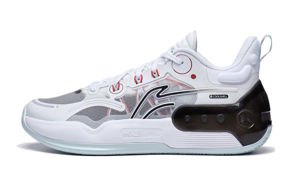 Li Ning YOUNG YuShuai 16 V2 Fabric Slip Resistant Cushioning Abrasion Resistant Low top Basketball Shoes White Black YKBT022-1 35