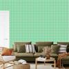 Geometric rhombus wallpaper mint, green and white 50x1000