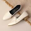Spring and autumn new soft leather shallow mouth flat bottom Doudou shoes women versatile soft sole non-slip work single shoes women