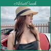Protection Hat Wide Sun Sun Brim Windproof Antiuv Adjustable Bee Decoration Hand Weaving Sun Visor