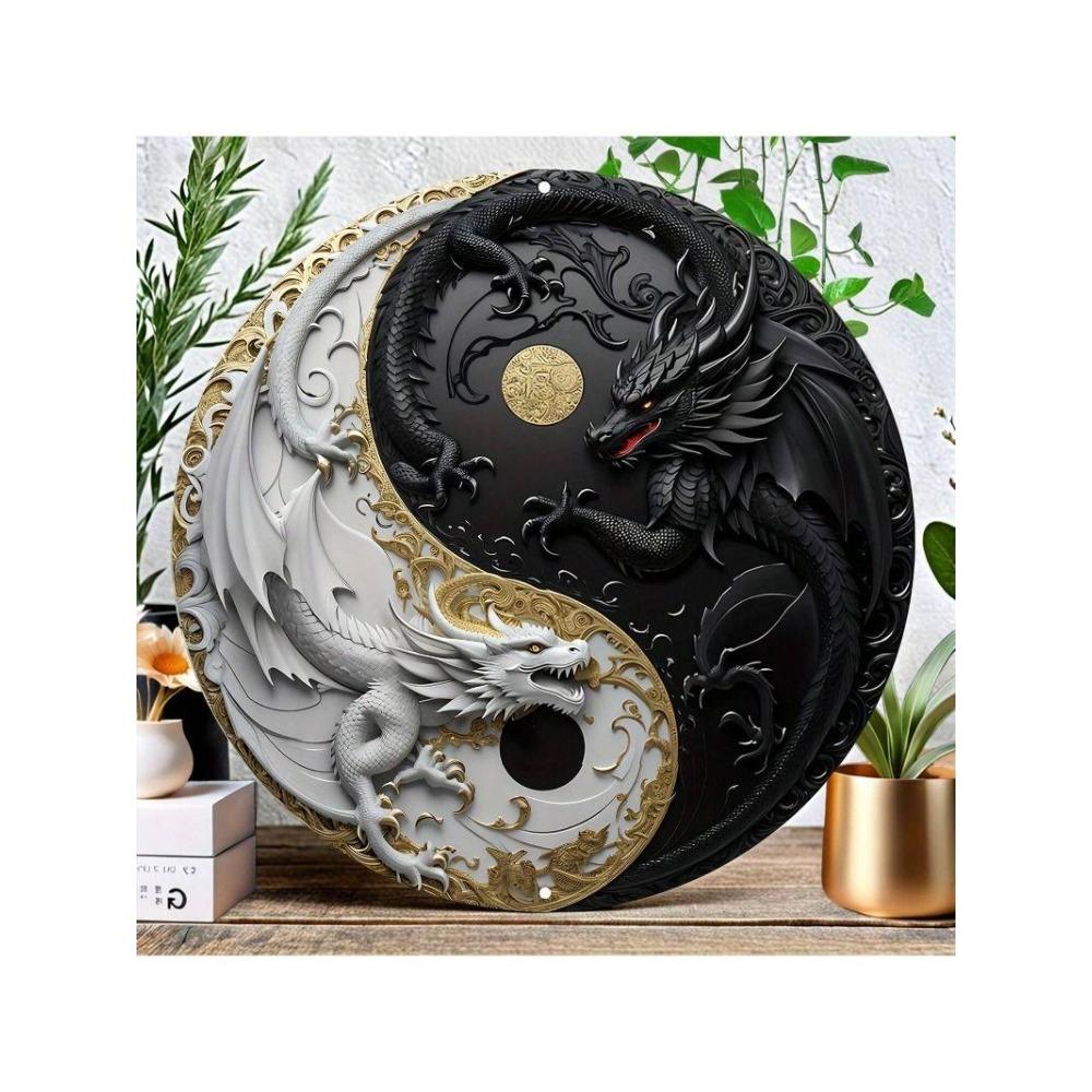 Yin Yang Taiji Metal Wall Art Decorative Sign