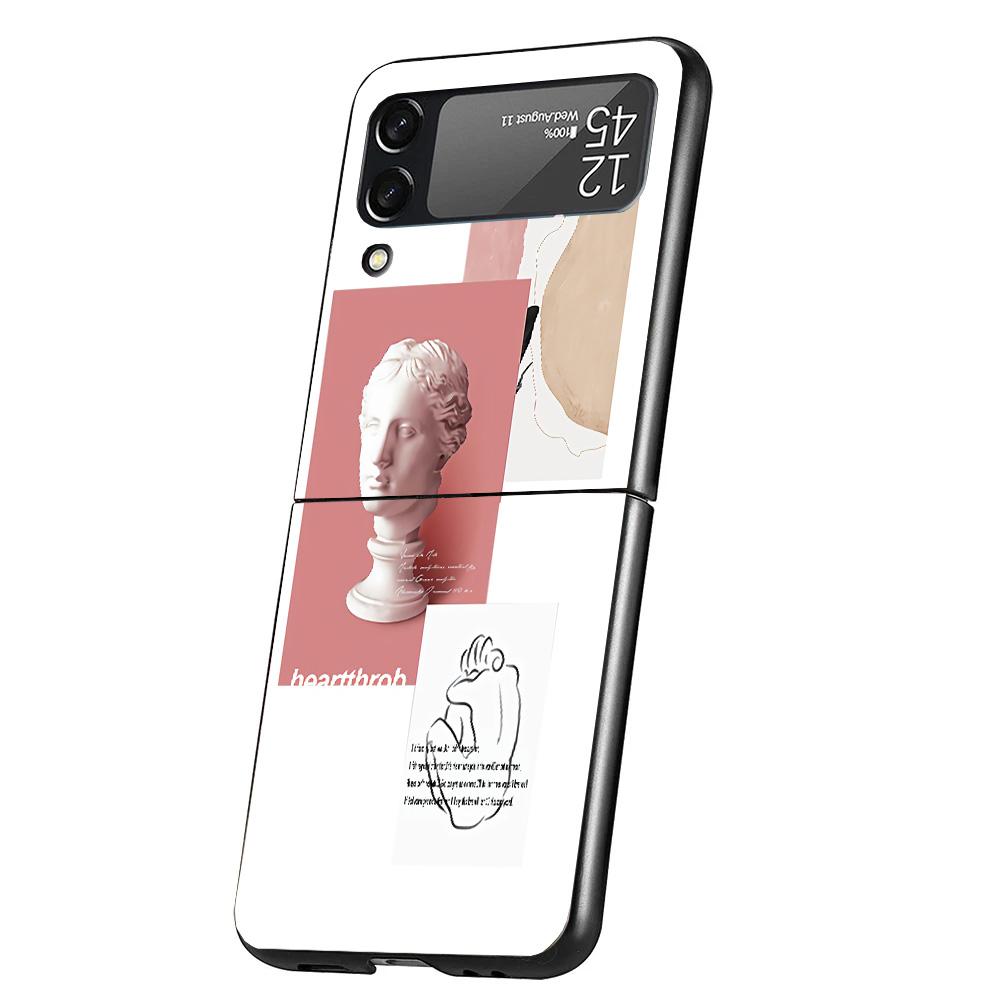 

Retro Great Art Aesthetic Mona Lisa Phone Case For Samsung Galaxy Z Flip 7 6 5 4 3 5G Cover ZFlip7 ZFlip6 ZFlip4 ZFlip5 ZFlip3 C Samsung Z Flip