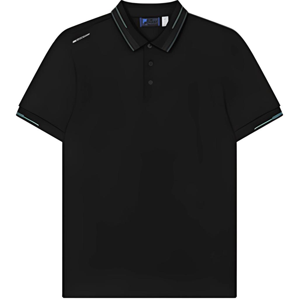 Fila Solid Color Casual Comfortable Pullover Polo Shirt Men Tops Black F11M432103FBK