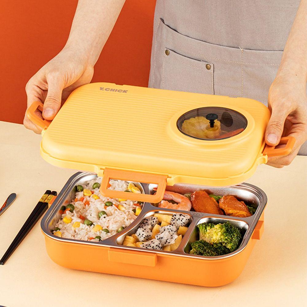 1100ml Double Layer Lunch Box Leak-Proof Food Storage Container Insulated Box  for Office&School