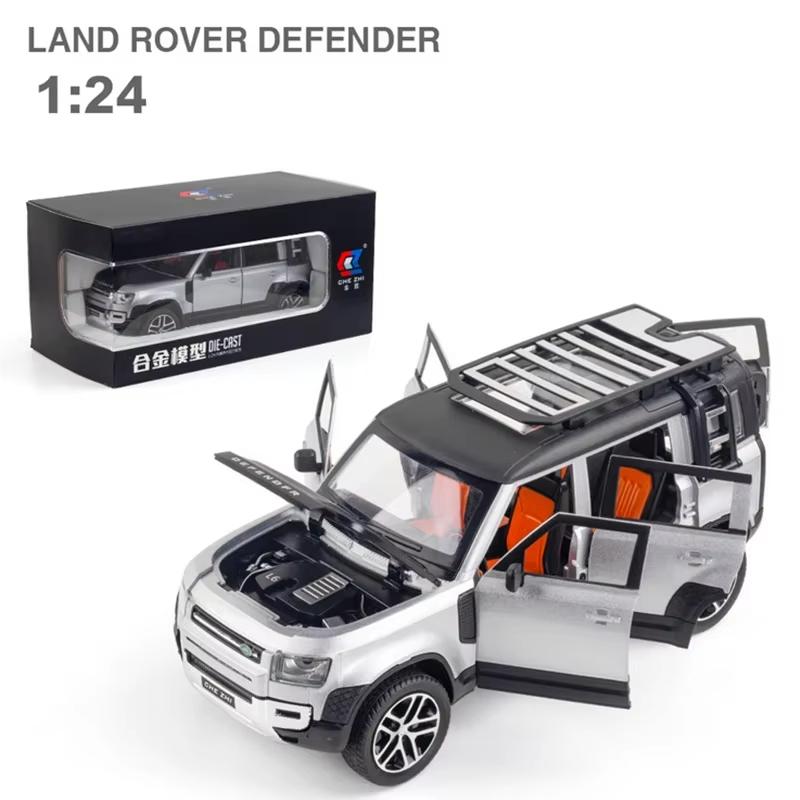 Nytt 1:24 Land Rover Defender SUV Leke Legeringsbil Støpte & Lekebiler Metallbilmodell Simuleringssamling Leker For Barn Gaver