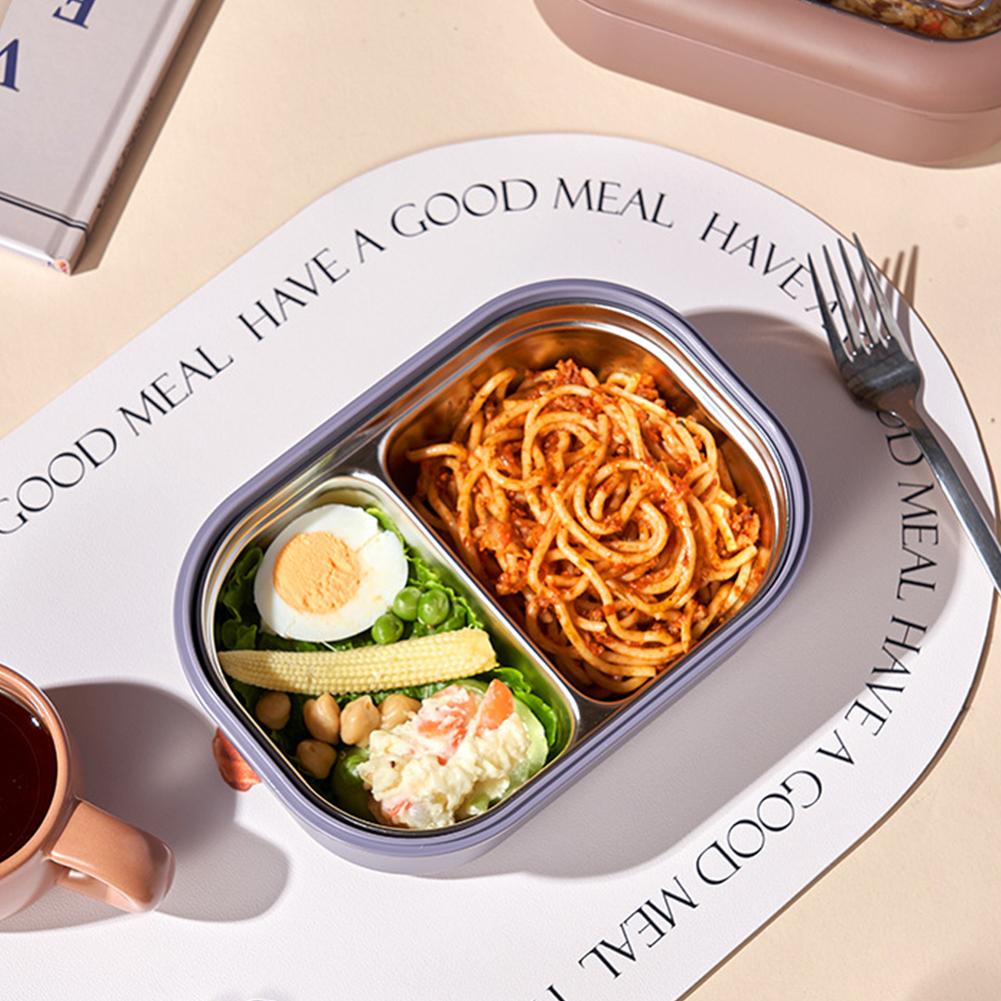 Stainless Steel Bento Box Leak-Proof Food Insulated Container Double-Sided Locking Design for Adults/Students and Kids