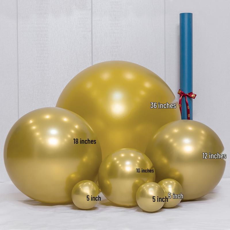 Pearlescent Metal Balloons - 5", 10", 12" for Wedding, Party, Mall Decorations & Anniversaries