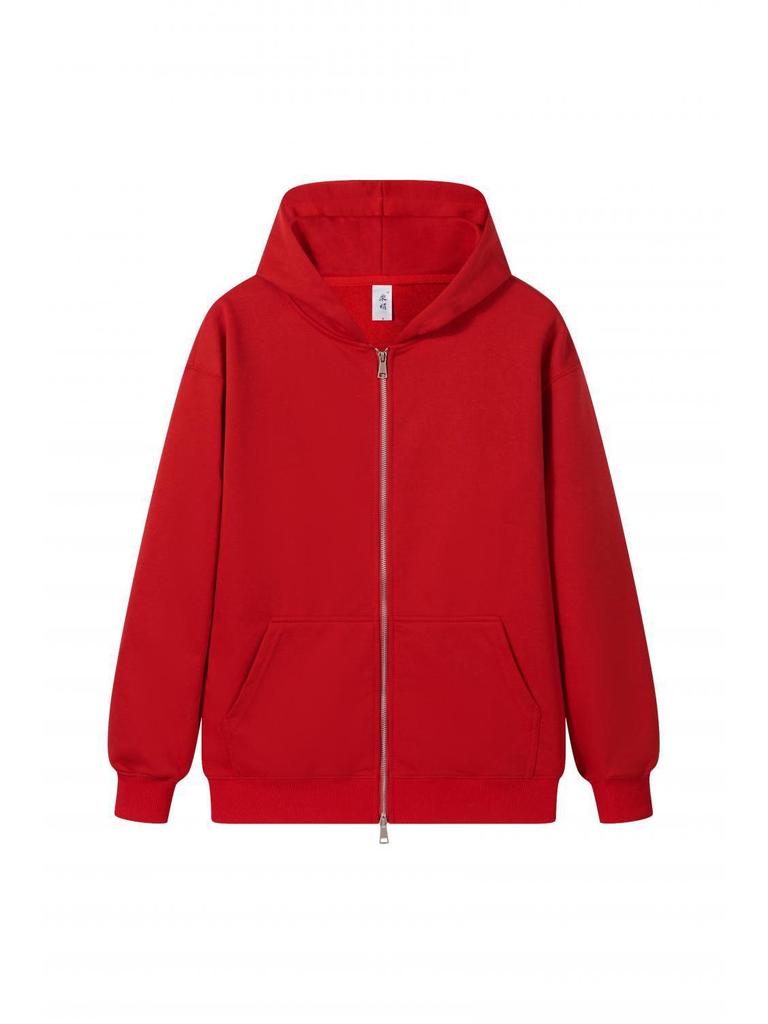 Men’s Autumn Cotton Zipper Hooded Cardigan Sweatshirt - 300g Pure American Cotton Jacket