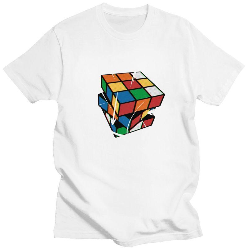 Custom Rubix Rubiks Cube Math Formula T Shirt for Men Tshirt Casual Tees Geek Magic Gift Tshirt Slim Fit Clothing