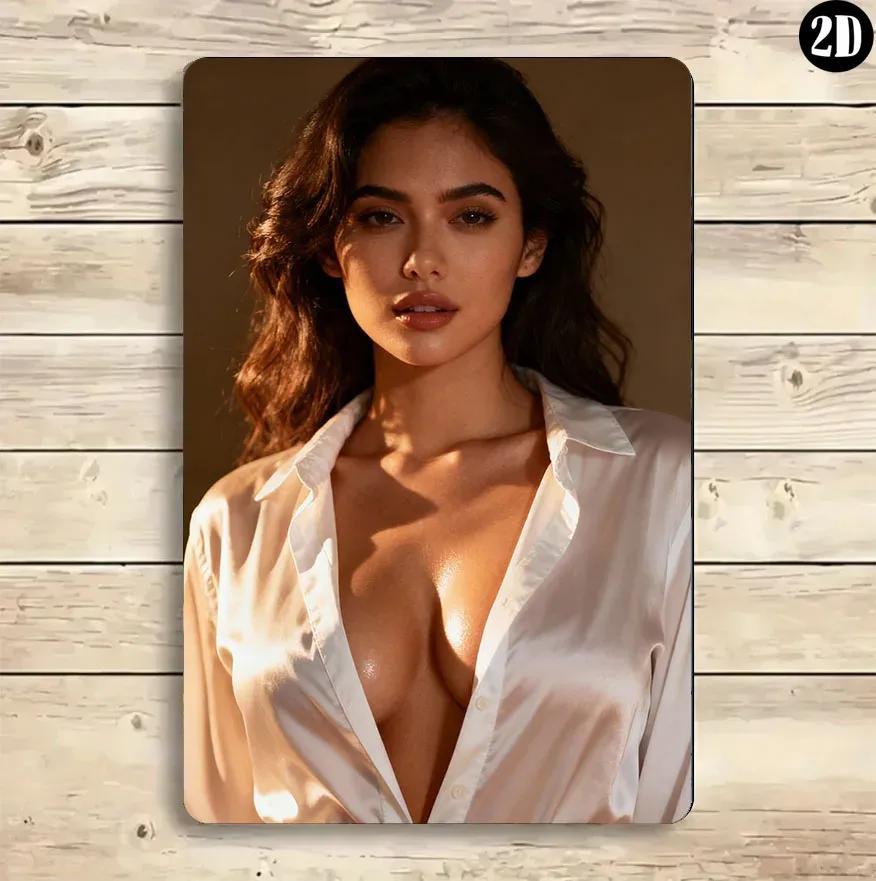 

Metal Wall Art Window Decor Indoor Outdoor Waterproof Iron Cast Elegant Black White Print 20x30cm