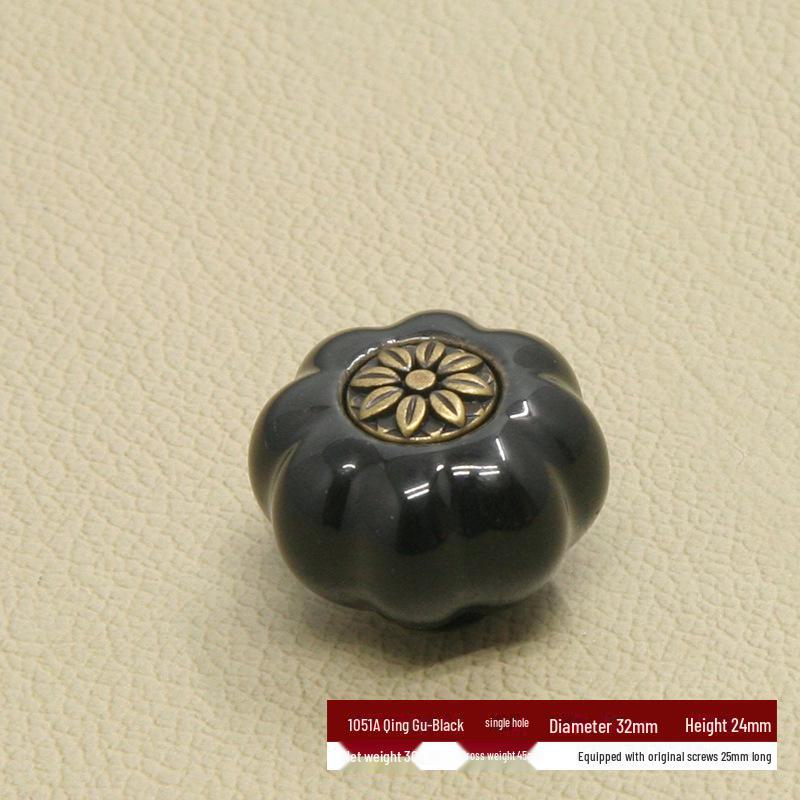 Χρωματιστές Κεραμικές Λαβές Κολοκύθας για Μοντέρνα Κινέζικα Ντουλάπια και Συρτάρια