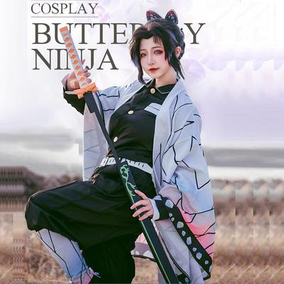 Anime Demon Slayer Shinobu Cosplay Costume Women Kimono Halloween Carnival Party Costume