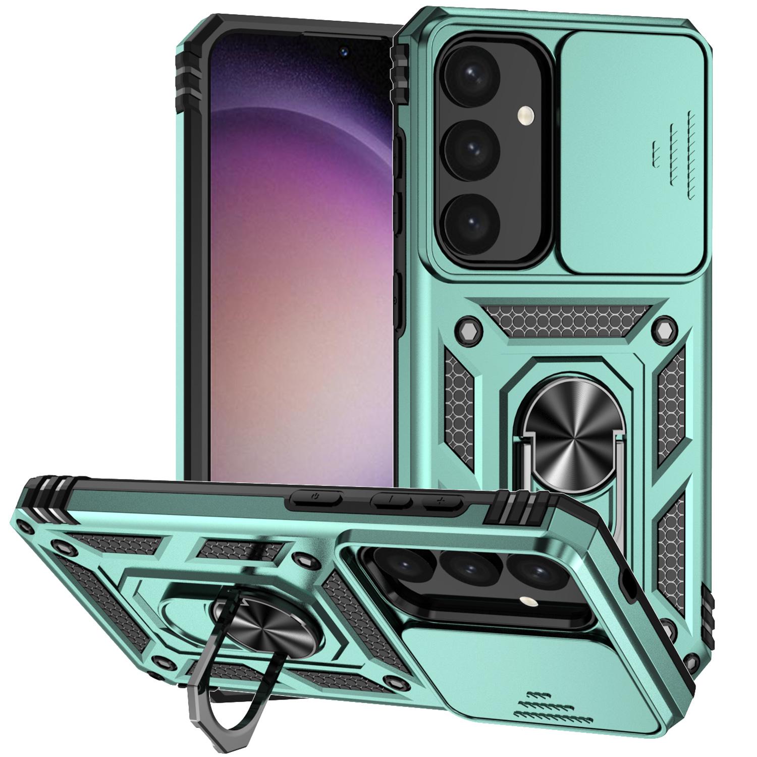 

Luxury Armor Case for Samsung Galaxy S25 Edge S24 S23 S22 S21 S20 S10 FE Ultra Plus Ring Holder Slide Lens Stand Phone Cover Galaxy S22 5G