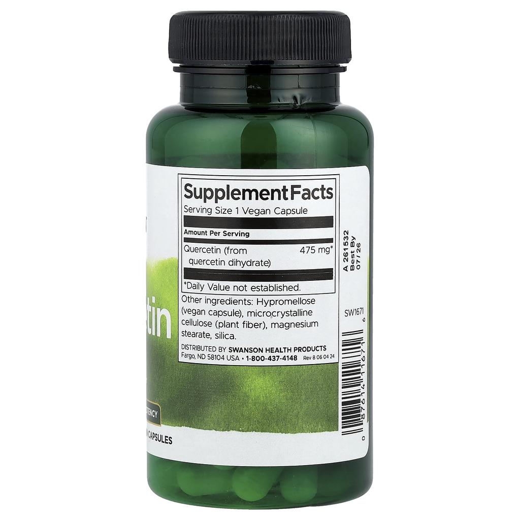 Quercetin, 475Mg, 60 Veggie Caps