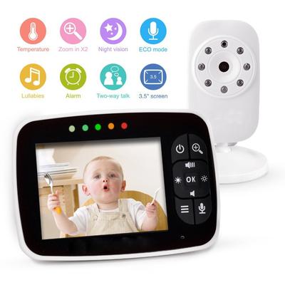 Dětská chůvička 3,5palcový LCD displej Kamera pro noční vidění kojenců Obousměrný zvuk Teplotní senzor