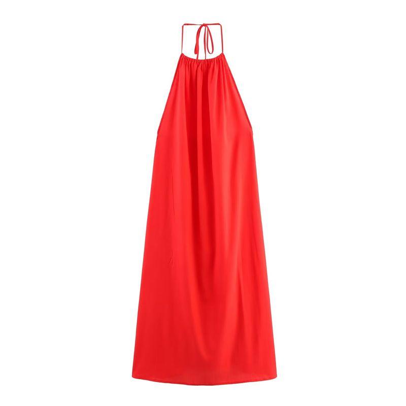 Kaslead New Women clothes Western Style Fashion Hanging Neck Collar Backless Dress 3067216