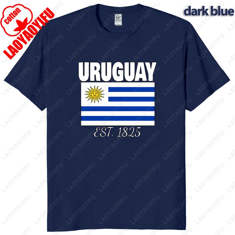 Uruguay EST 1825 Independence Pride Uruguayan Flag Graphic T Shirts Summer Woman Man High Quality Cotton Tshirt Shortsleev