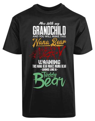 Si te metes con mi nieto, harás que esta Nana Oso Camiseta Superior Camisetas Unisex