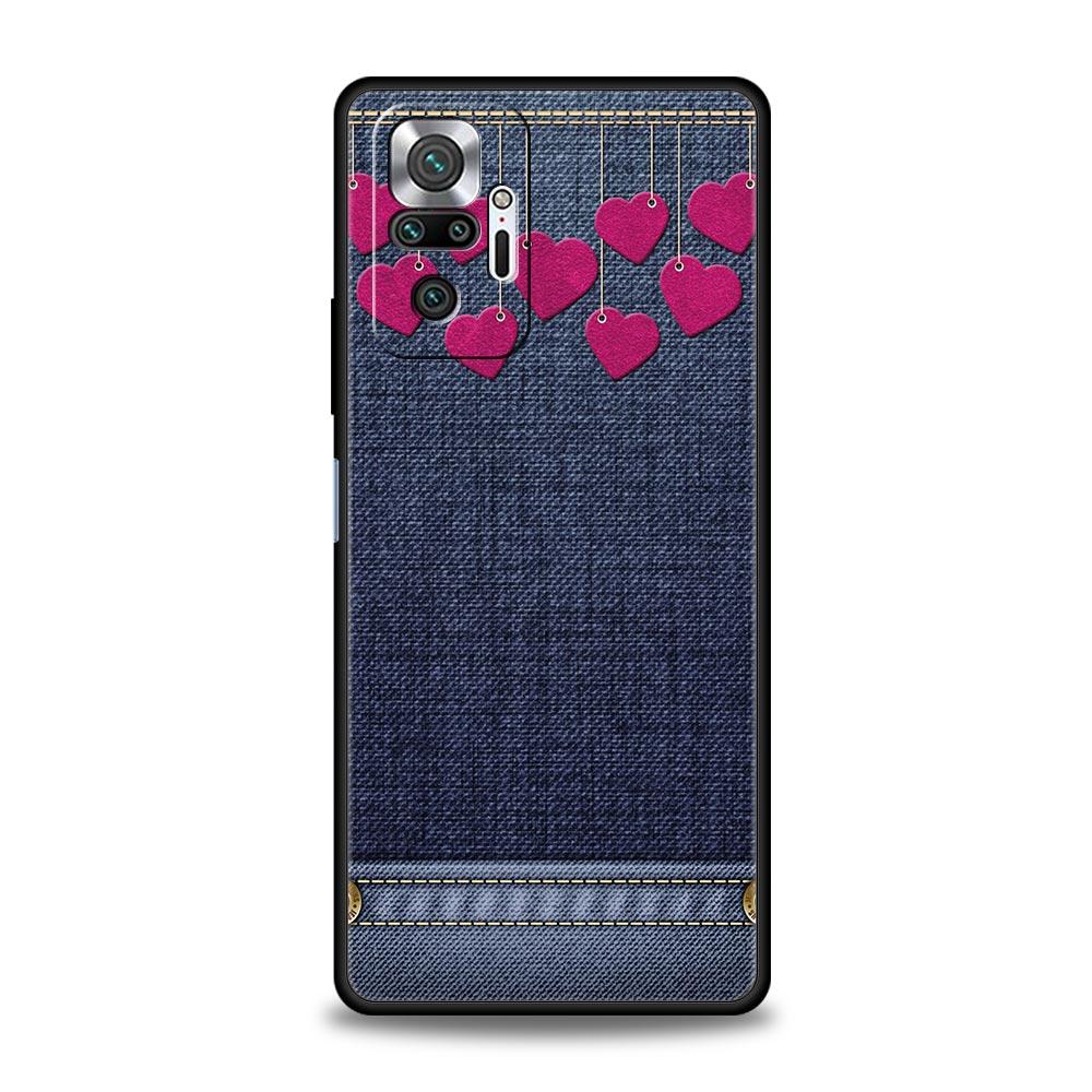 

Leather Cloth Pattern Phone Case Cover for Redmi 14C 10C Note 15 14 13 12 10 11 K40 Pro Plus 5G Shockproof Soft TPU Shell Capas Note 14 Pro 5G