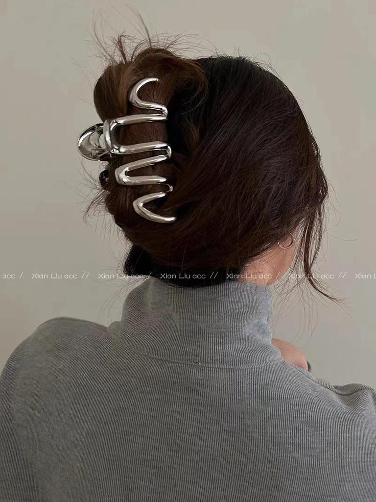 Koreanische Metall-Klauen-Haarspange: Damen Chic Hai Haarklammer