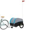 VidaXL Remorque de Vélo, Chariot de Transport avec Drapeau, Chariot de Vélo, Remorque de Bicyclette, Remorque à Bagages, 94149