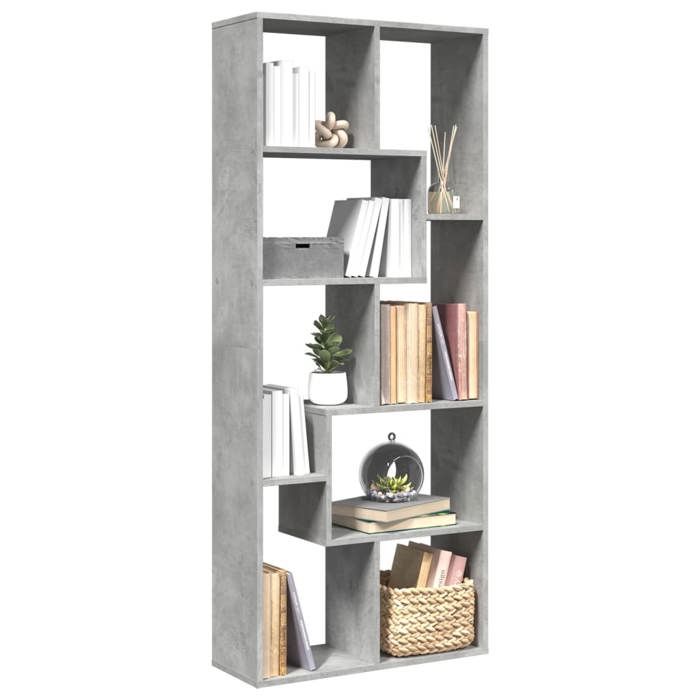VidaXL Room Divider Shelf Concrete Grey 67x25x161.5 Cm, Shelf, Bookcase, Storage Shelf, 858078