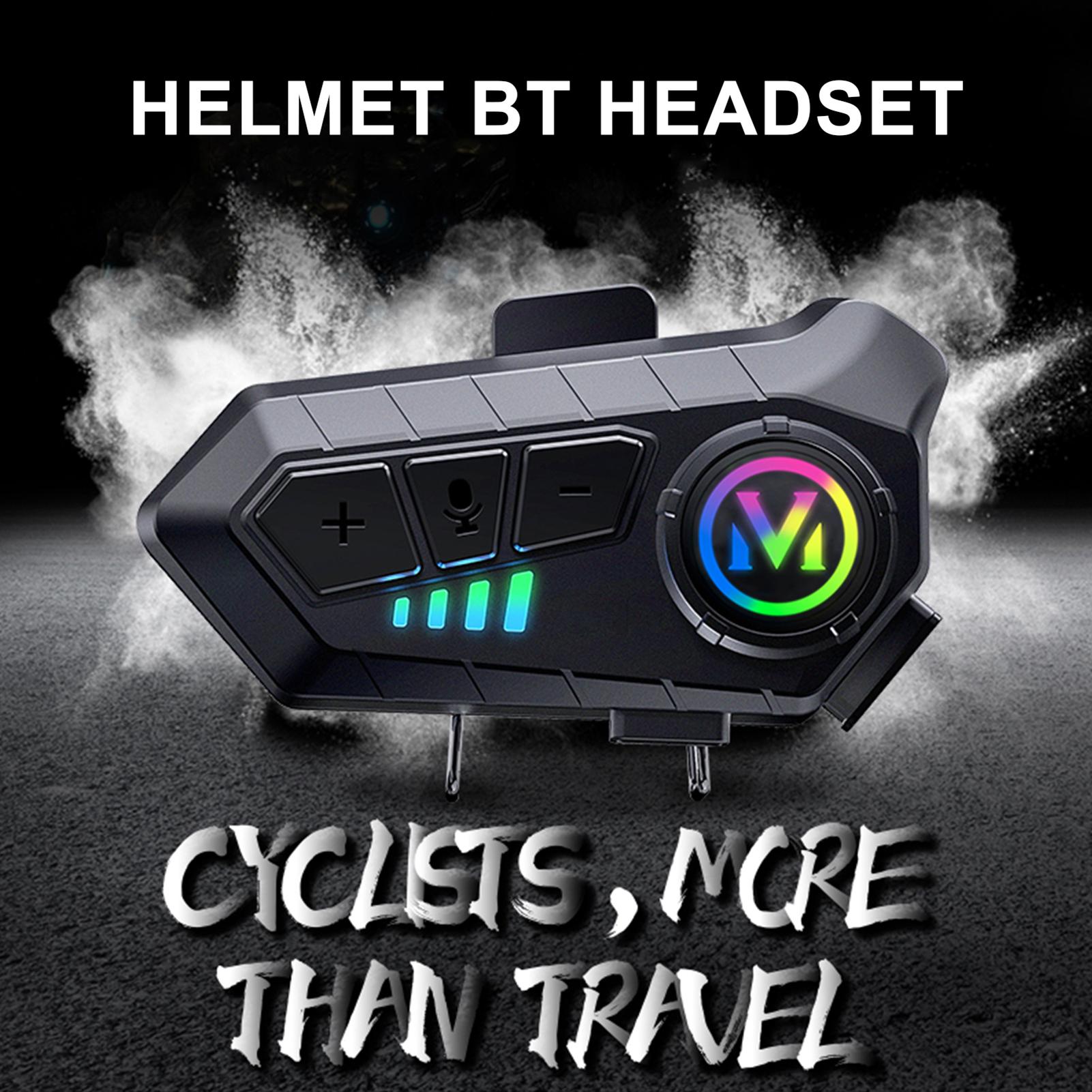 

Motorcycle BT5.3 Intercom Headset Noise Cancellation Compatible with A Variety of Helmets 2-in-1