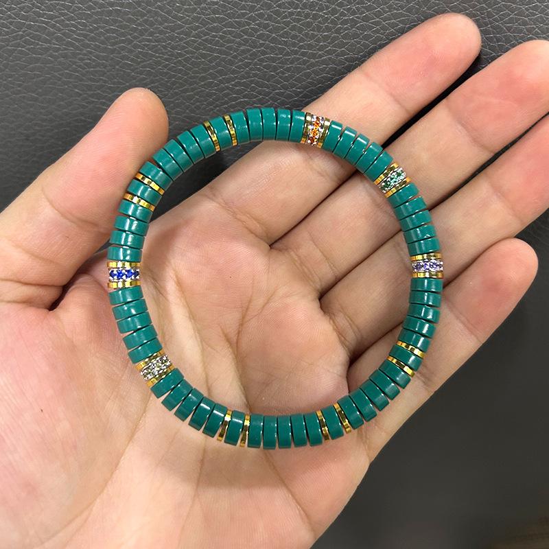 

Exquisitely crafted straight-cut technology turquoise jade-like high-quality porcelain bracelet for cultural appreciation, stacking, and wear by both 【Style 2】6*2.6mm