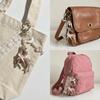 Coquette Style Fawn Keychain Ribbon Bow Design Phone Charms Cute Bag Pendant  Bag Decoration