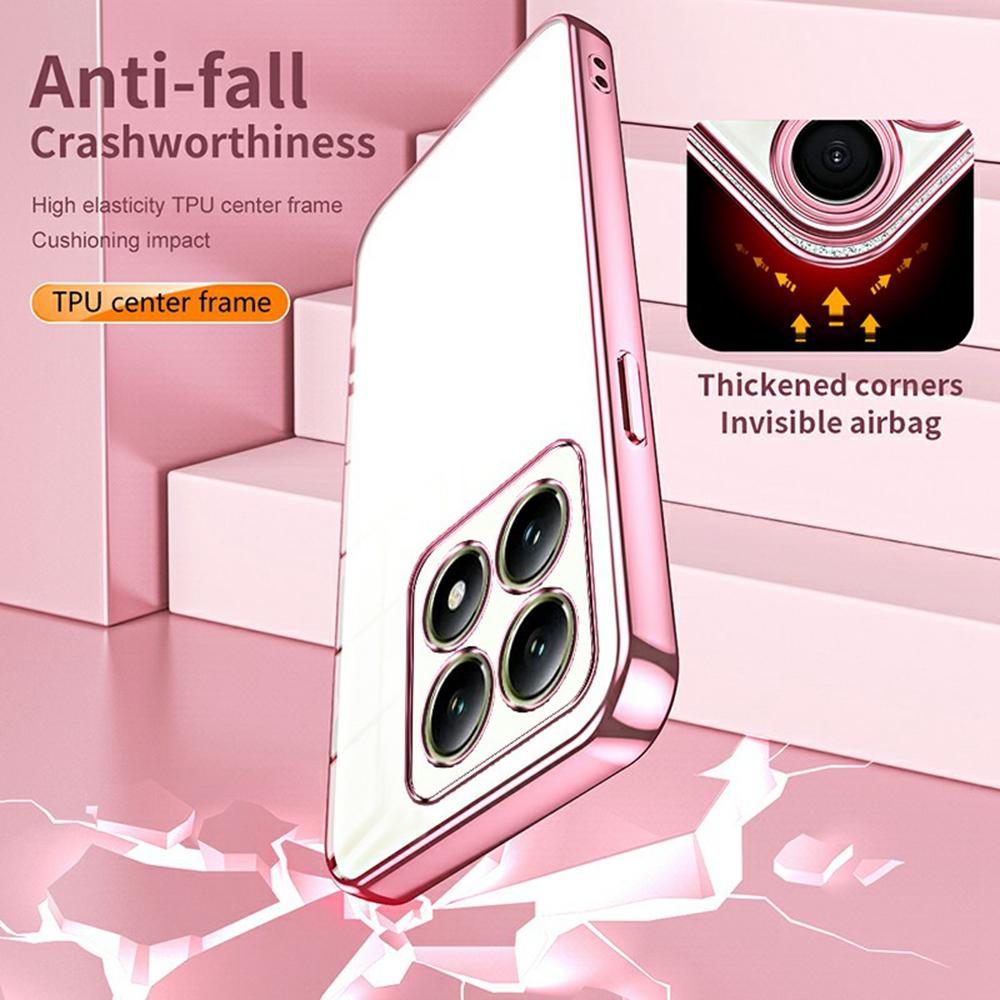 For Xiaomi 14T Case Electroplating Frame Soft TPU Phone Cover