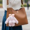 Lifelike Bunny Plush Ornaments Stuffed Animal Bow Bunny Plush Toy  Phone Accessories