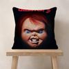 Klassischer Chucky Horrorfilm Kissenbezüge Cartoon Sofa Dekorativ Zuhause Zweiseitiger Druck Kurzer Plüsch Niedlicher Kissenbezug