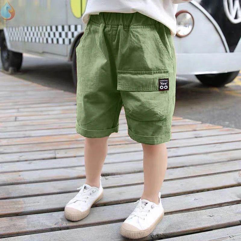 Trendy Boys' Breathable Summer Workwear Shorts - Casual, Loose Fit for Toddlers & Babies