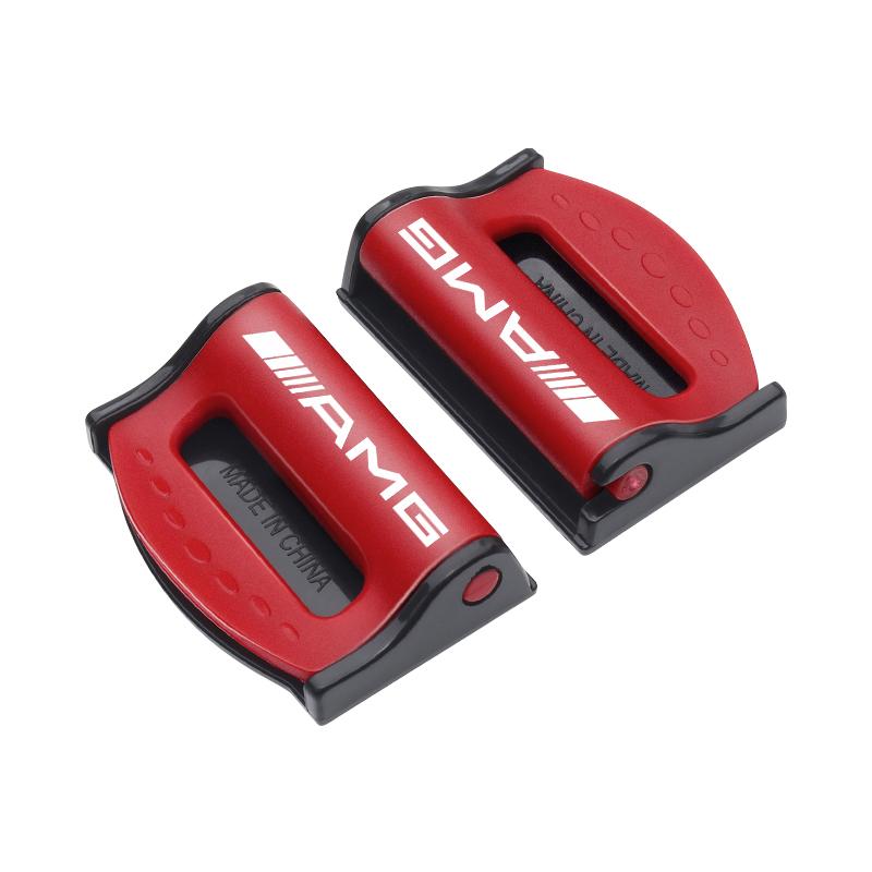 Car Safety Seat Belt Buckle Clip Seatbelt Stopper Adjuster Clip For Mercedes Benz AMG W212 W205 W246 W177 W176 W213 GLC GLE GLS ML Welcome Laser Lamp