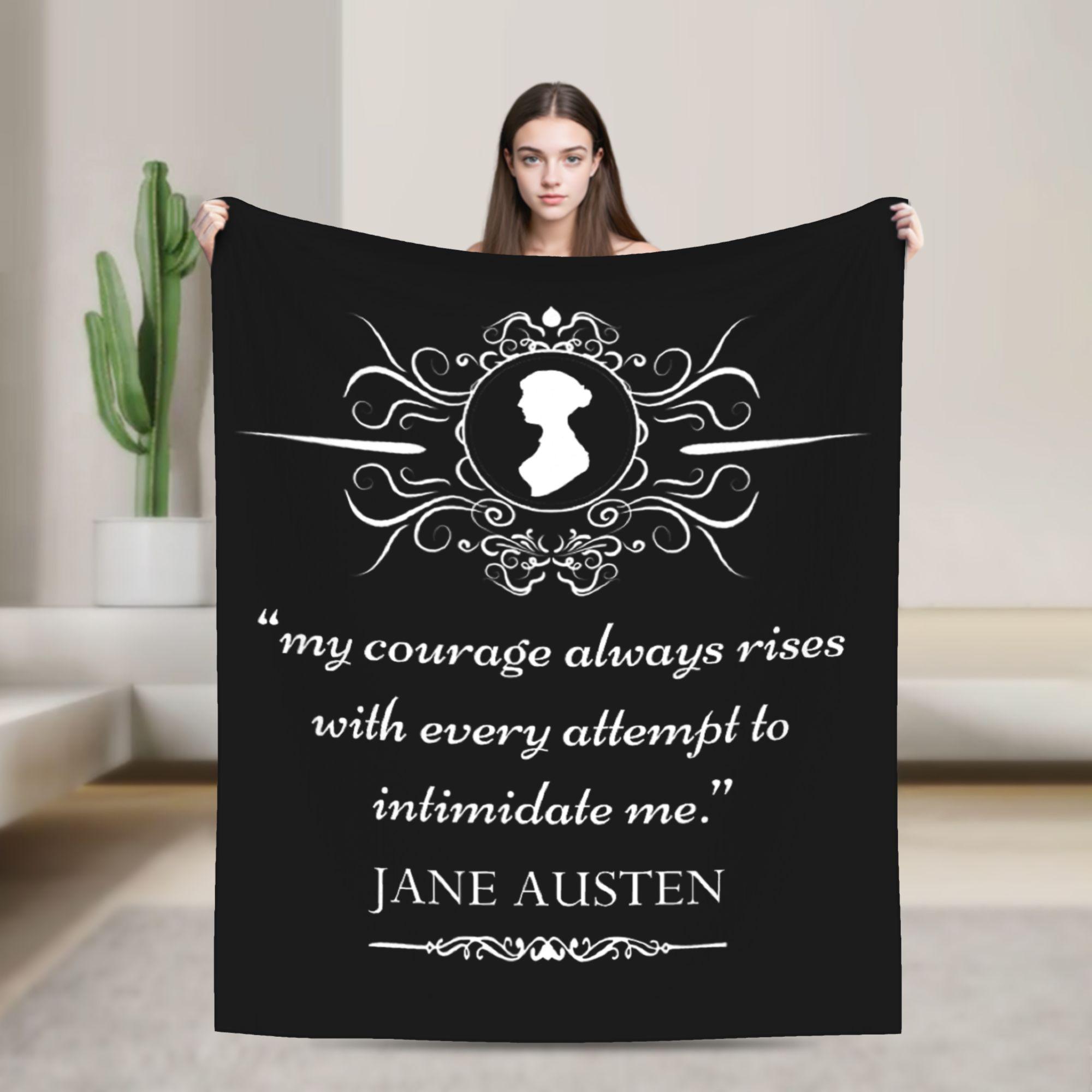 

Pride and Prejudice Literary Jane Austen Knitted Blanket Book Lover Flannel Throw Blanket Airplane Travel Rug Piece Lightweight 100x150cm