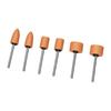 42-teiliges Schleifstein-Set für Rotationswerkzeug, 3,175 mm (1/8 Zoll) Schaft, 2 Formen, 3 Größen, Schleifkörper auf Dorn, Schärfaufsatz für Metall