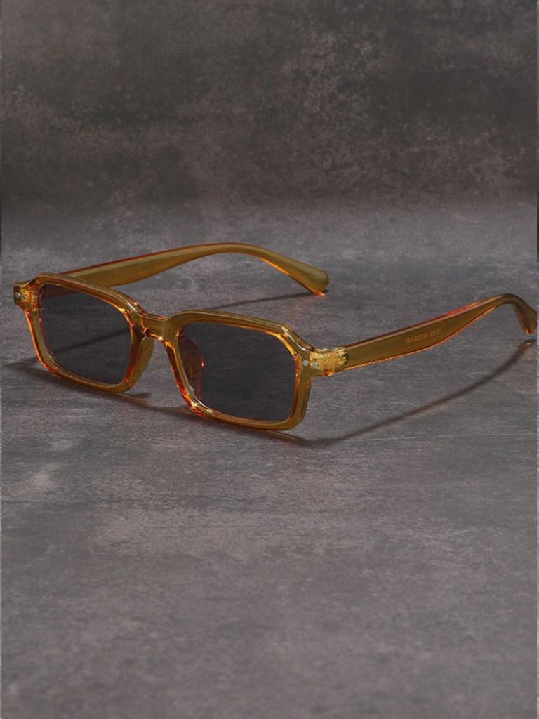 Y2K Retro Klein Vierkant Frame Heren Zonnebril, Modieus, Trendy en Uniek, Meerkleurig, UV-Bescherming