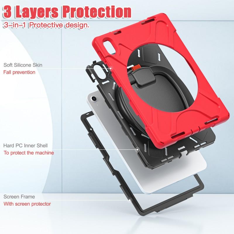 Silicone Kids Tablet Stand Case IPad 10th Gen Shockproof Full Coverage With Built-in Kickstand